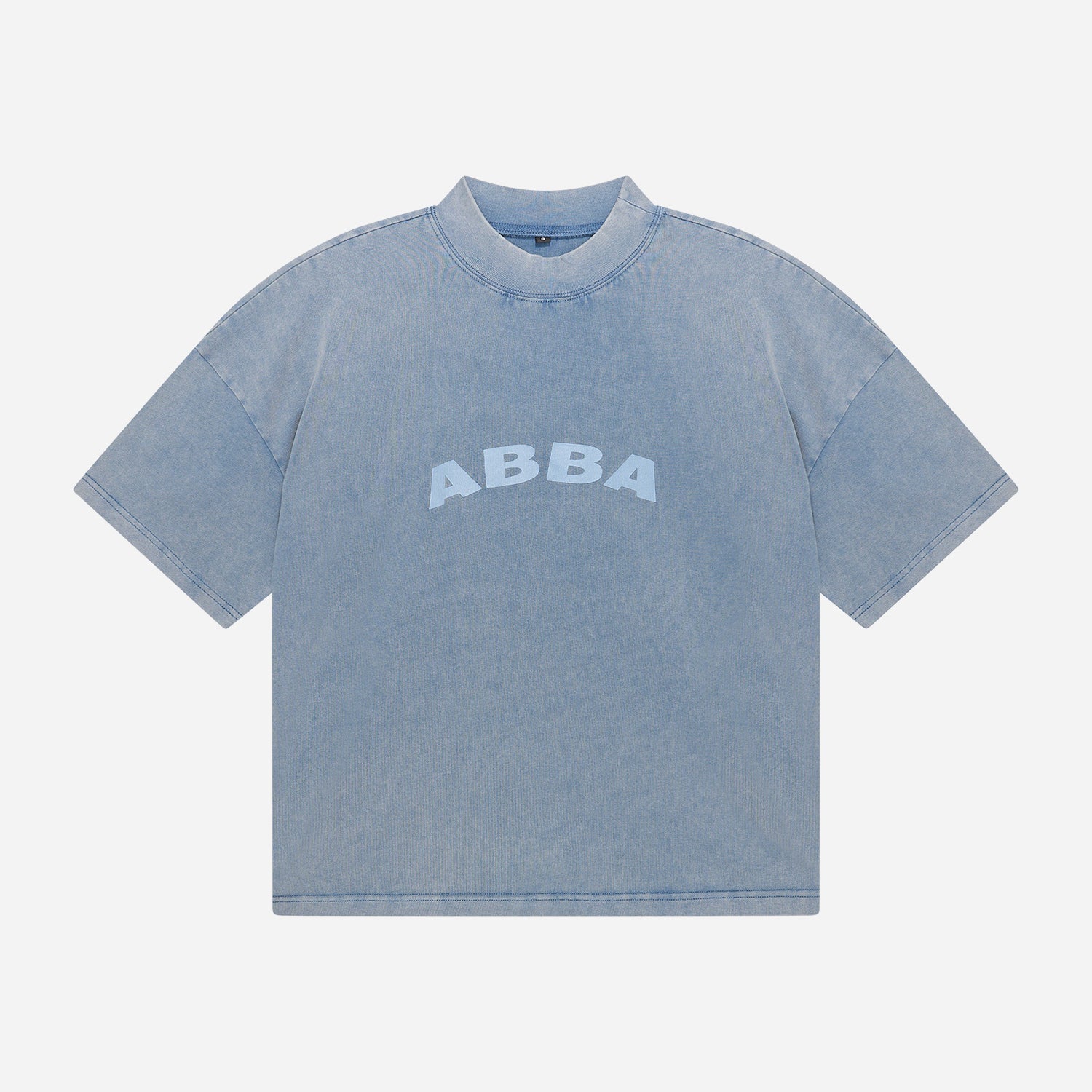 ABBA BLUE WASHED BOXY TEE - Main Image