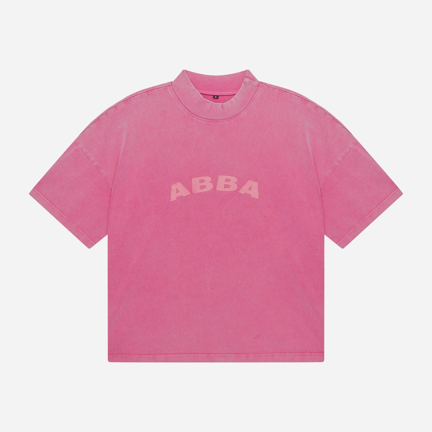 ABBA PINK WASHED BOXY TEE