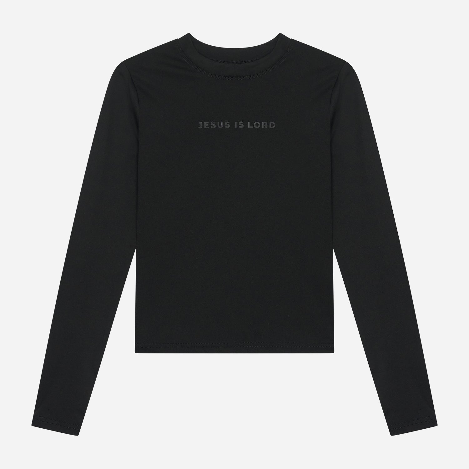 LONG SLEEVE SLIGHTLY CROPPED TEE COAL